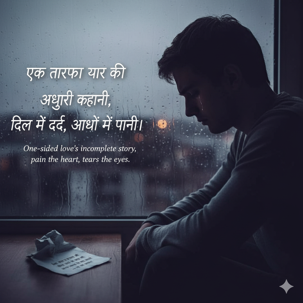 one sided love sad shayari