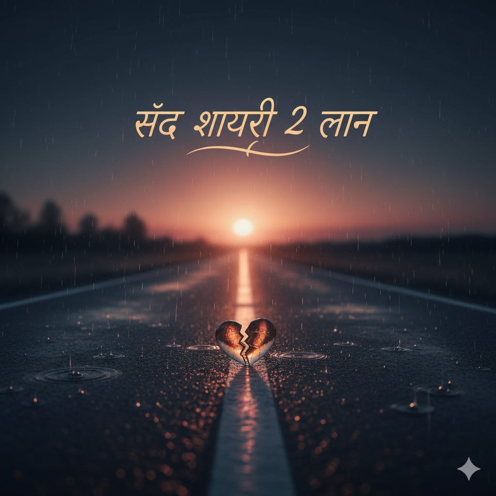 sad shayari 2 line heart touching