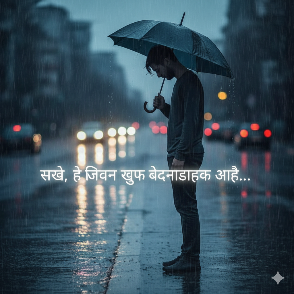 sad shayari marathi