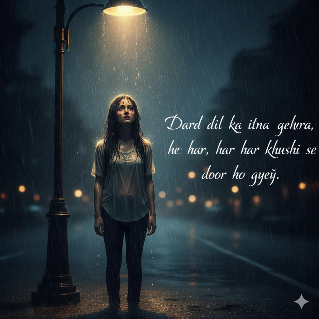 girl sad shayari wallpaper