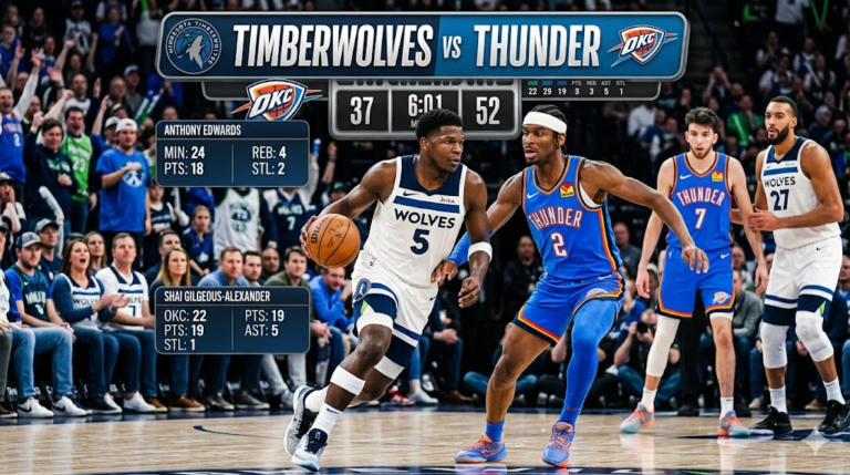 timberwolves vs oklahoma city thunder match player stats