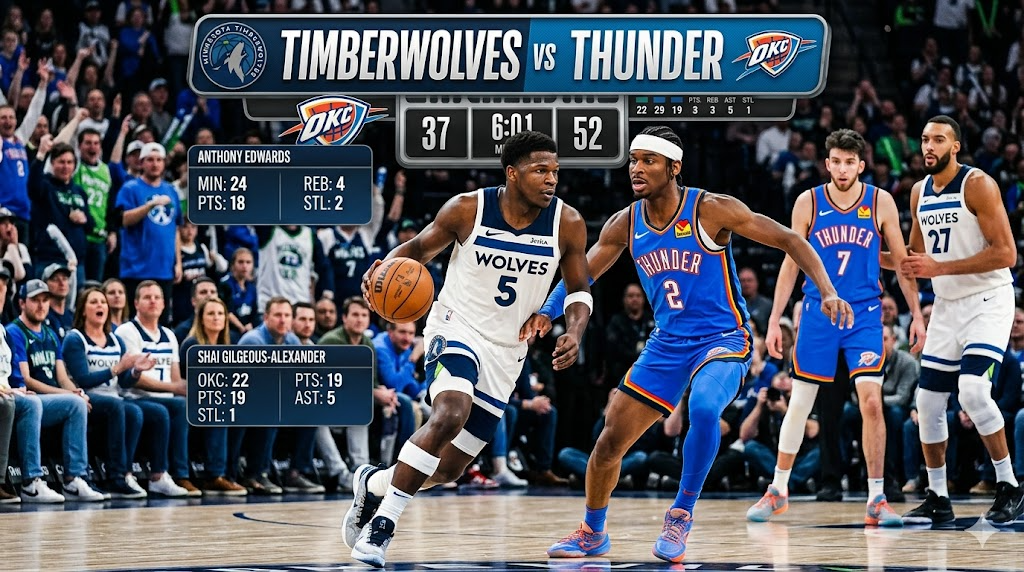 timberwolves vs oklahoma city thunder match player stats